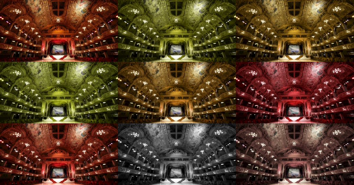 同じ画像をいくつかの色覚多様性をエミュレートするSVGフィルターを通して加工したサンプル。