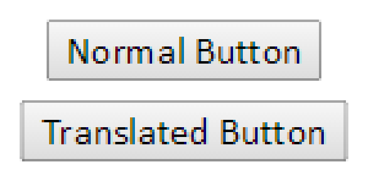 translate()を使って移動しただけでも、button要素の左右の端がぼやけているのがわかる。