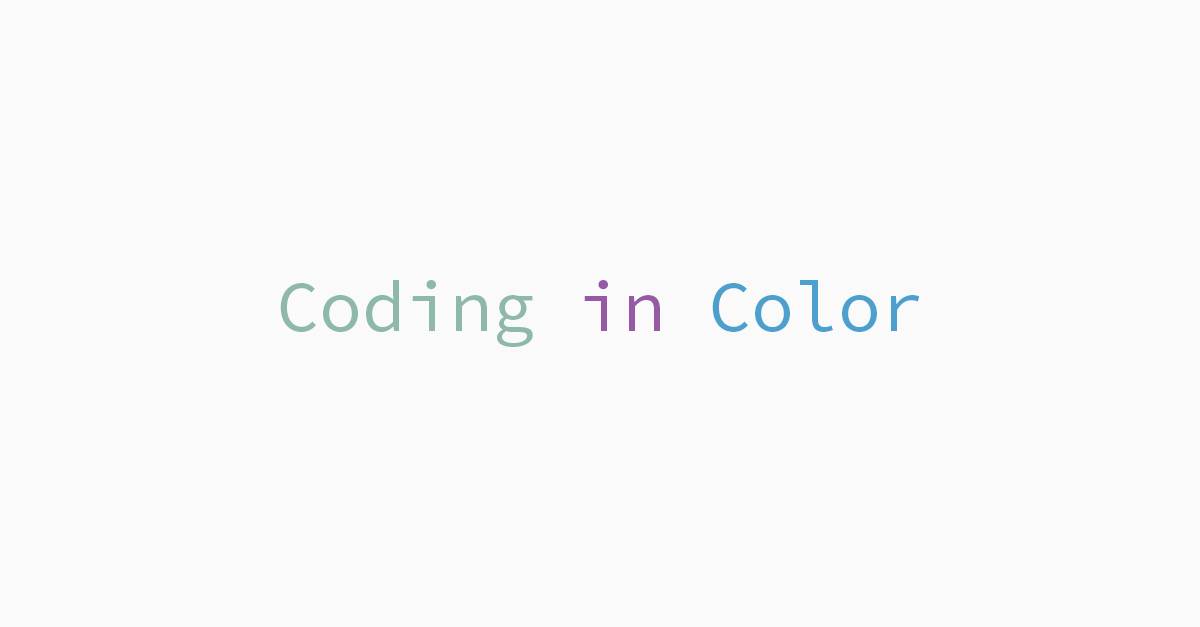 Coding in Color。