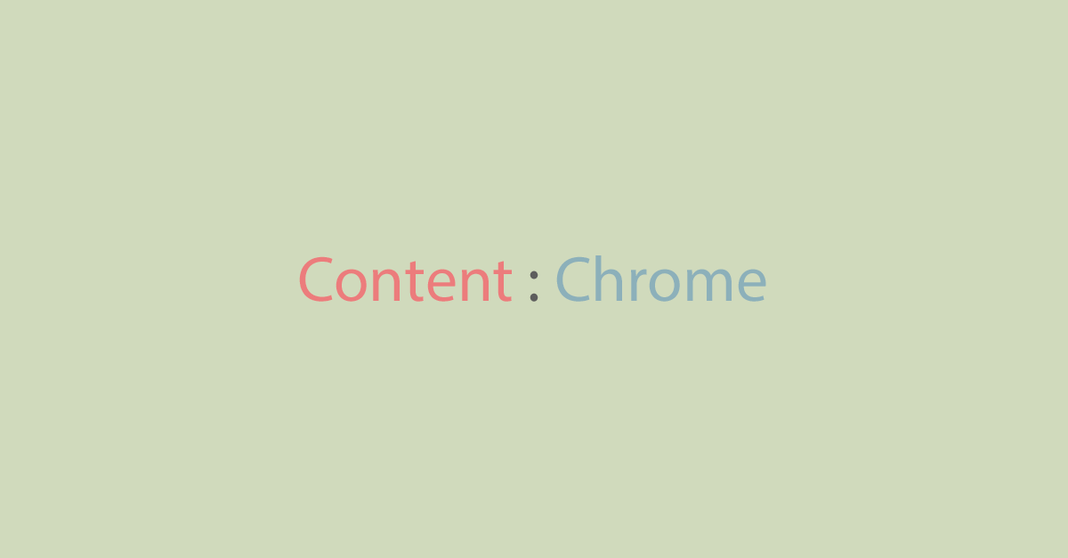 Content:Chrome。