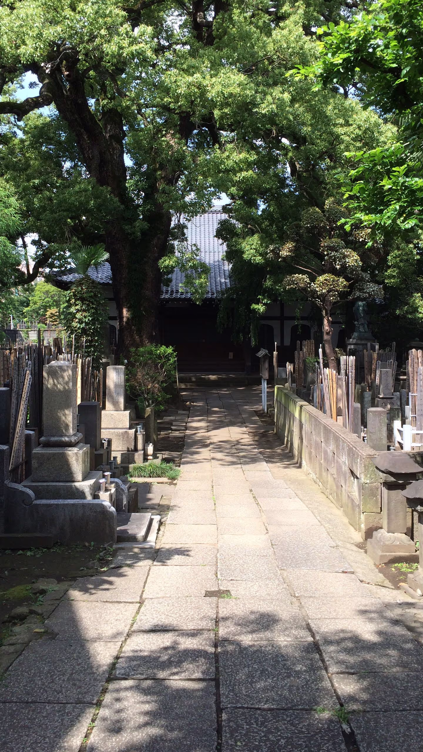 墓と寺。