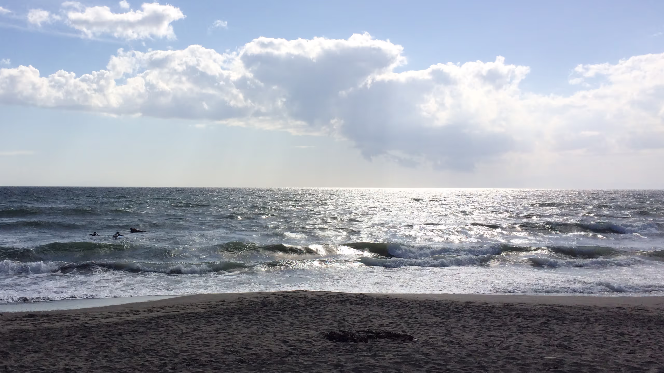七里ガ浜からの海。